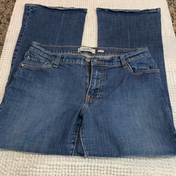 Women's Old Navy Denim Blue Jeans Just Below Waist Size 10 Short Euc #0095